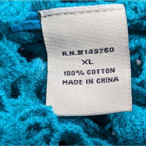 Marci Teal Light Knit Hi Low Long Sleeve Sweater, Women's Xtra Large - Picture 7 of 8